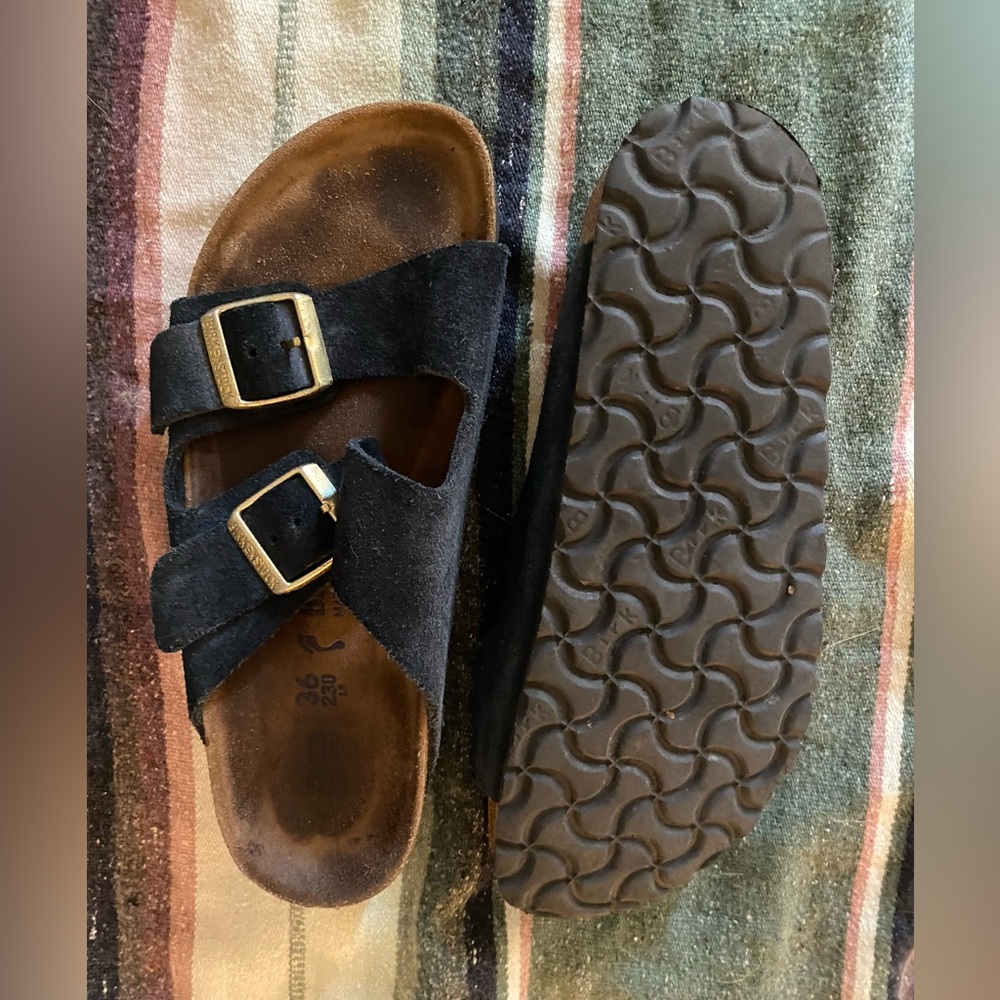 Navy Birkenstock.